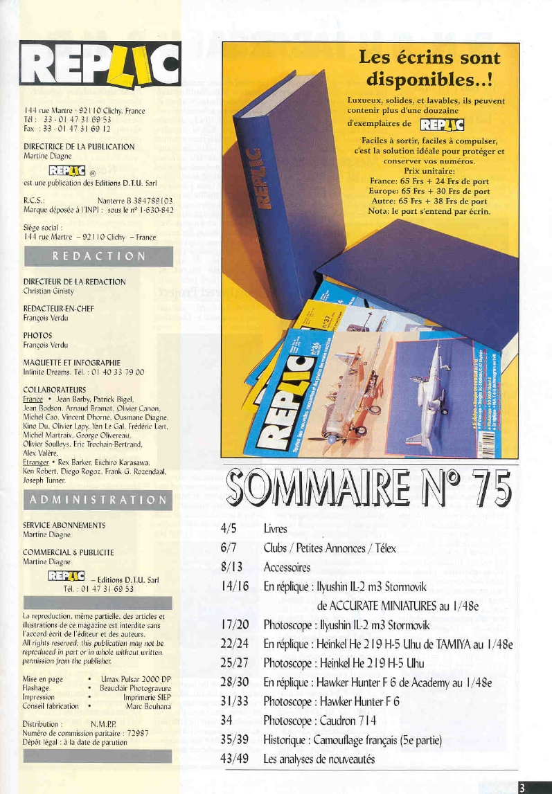 Replic 075 - Il-2, Hunter, He-219